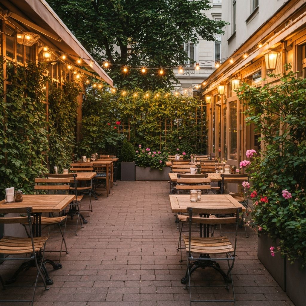 Außenterrasse des Restaurant Balkanika